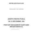 Réglement sanitaire departemental de Gironde